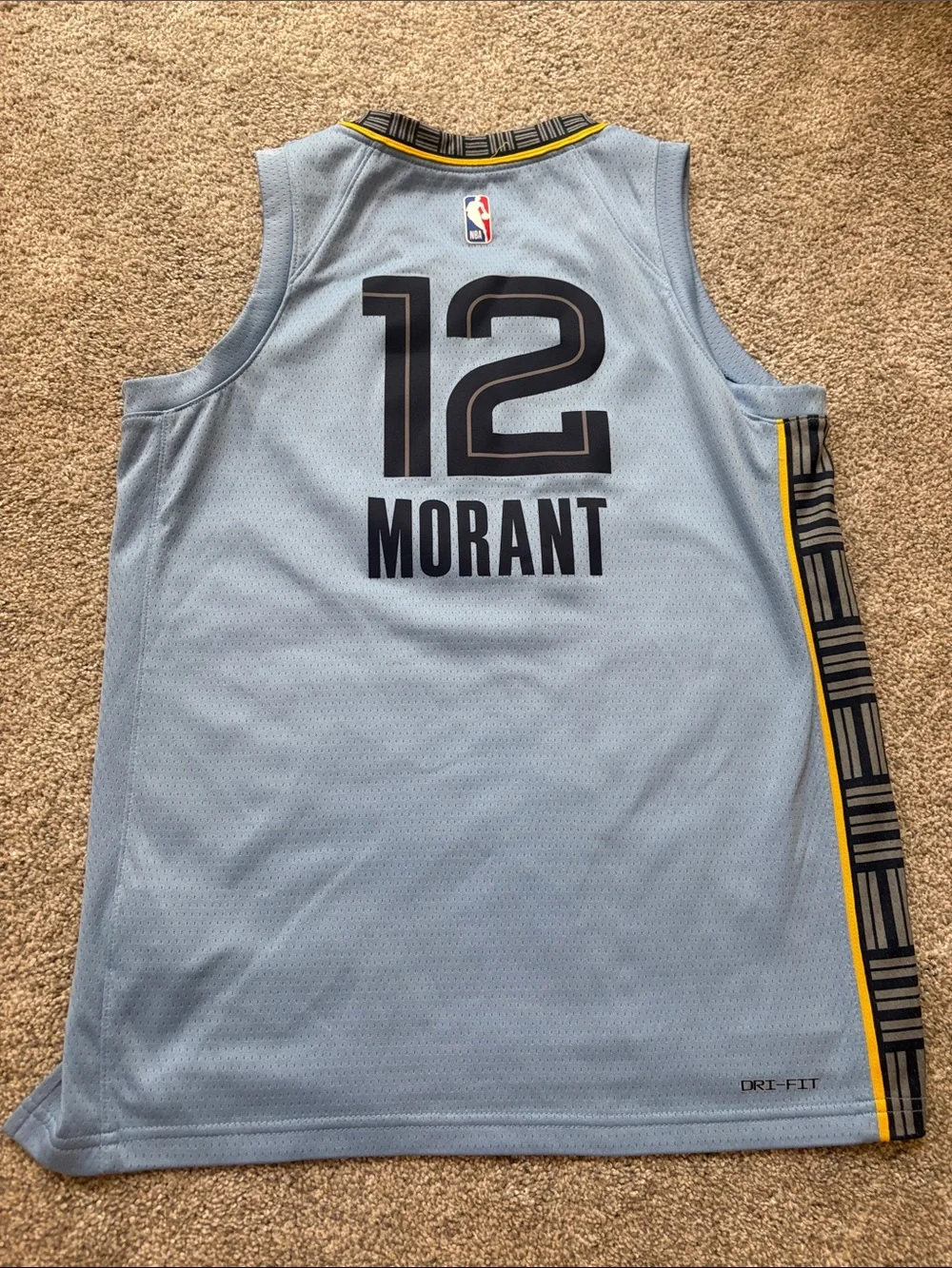 Jordan Memphis Grizzlies #12 Light Blue Basketball Jersey Med